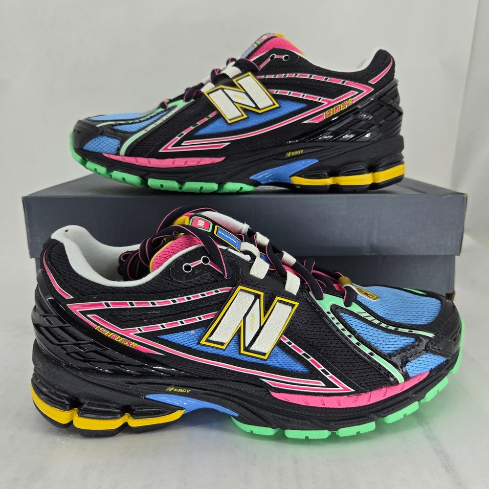New Balance 1906R Black White Multi-Color Sneakers U1906RDM Mens 5.5 Womens 7